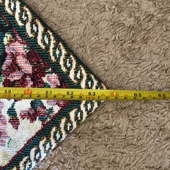 Tapestry-Like Table Runner 64”L x 10 1/2”W (Point to Point) Excellent Condition - Picture 3 of 5